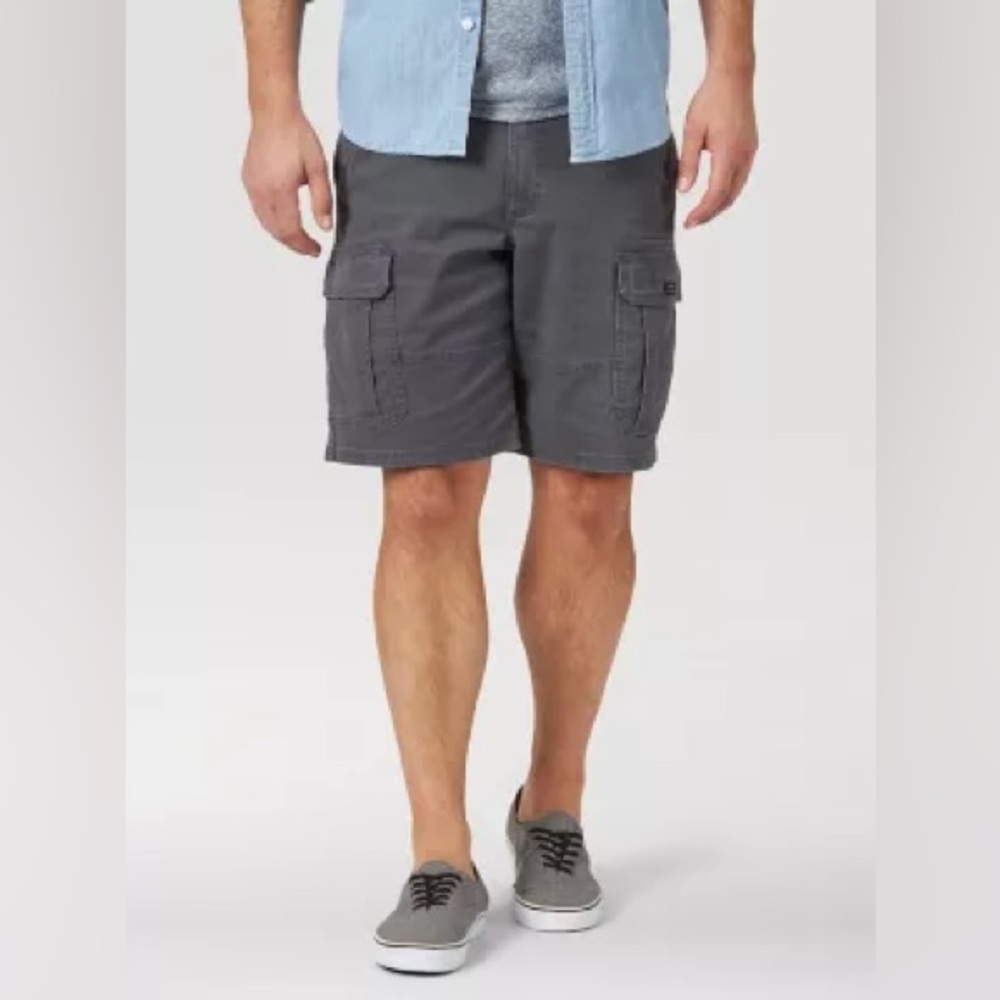 Wrangler Gray Cargo Shorts with Utility Pockets